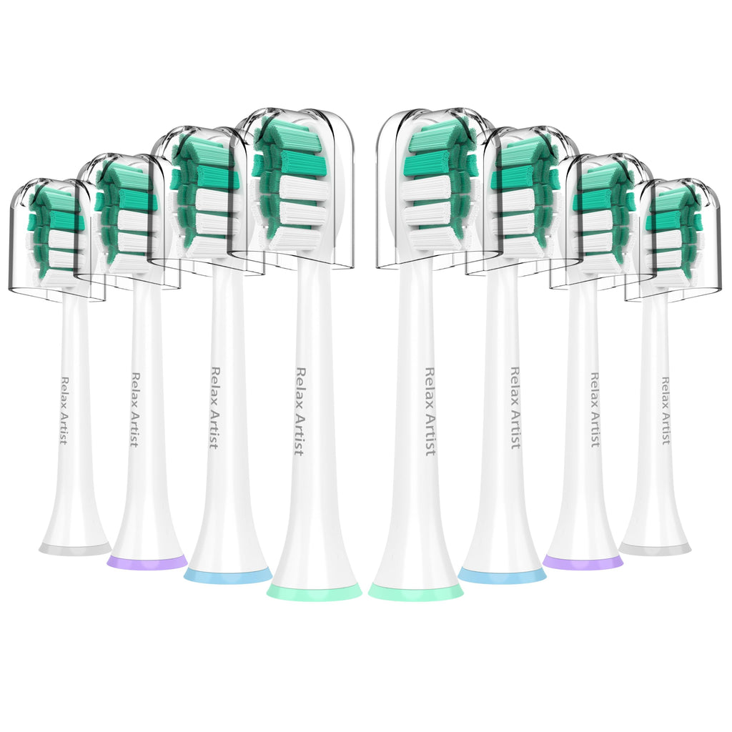 Relax Artist Toothbrush Replacement Heads for Sonicare Heads Replacement, for Philips Sonicare Electric Toothbrush Replacement Brush Heads, 8 Pack
