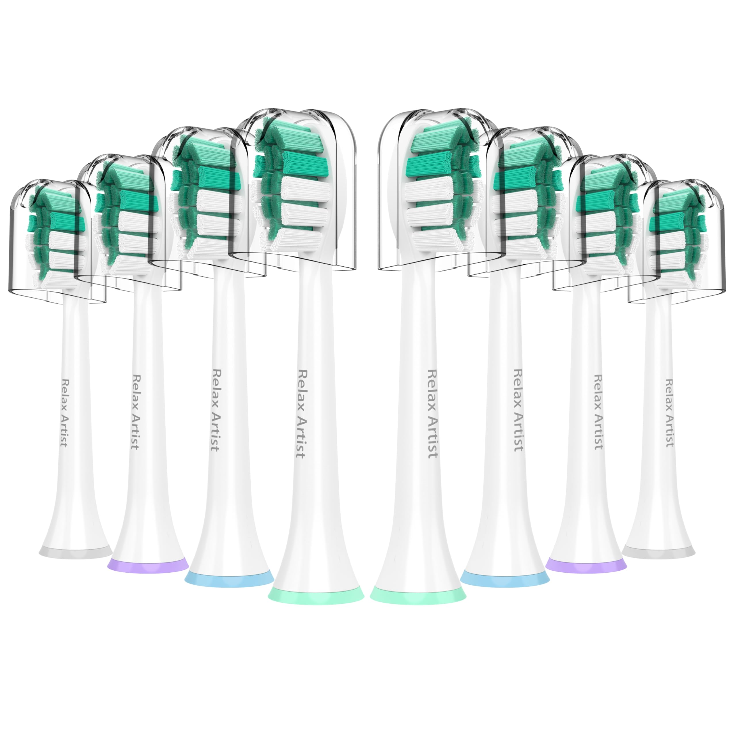 Relax Artist Toothbrush Replacement Heads for Sonicare Heads Replacement, for Philips Sonicare Electric Toothbrush Replacement Brush Heads, 8 Pack