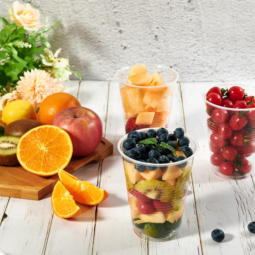 Lilymicky [260 Pack] 16 oz Plastic Cups, Cold Drinking Cups, Clear Disposable Plastic Cups for Parties, Picnic, BBQ, Travel, & Events