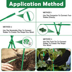 Cludoo 393PCS Garden Stakes Set with 120 Sets Fiberglass Plant Stakes Sticks Supports and Accessories, DIY 4ft 5ft 6ft 7ft Tomato Stakes for Tomato,Vegetables, Pepper, Indoor Outdoor Spring Plants