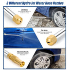 Raddile Hydro Jet High Pressure Power Washer - Magic Power Washer Extendable Wand, Flexible Water Hose Universal Nozzle, Gutter Patio Car Pet Window Cleaning (18inch-Blue)