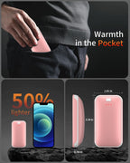 Hand Warmers Rechargeable, 2 Pack 4000mAh Electric Handwarmer, Portable Pocket Heater Handwarmers, Gifts for Men, Women, Christmas, Outdoor, Indoor, Golf, Camping, Hunting Accessories