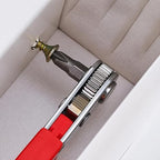 Right Angle Ratchet Screwdriver, 1pc Steel Manual Tool for Narrow Spaces - Forward/Reverse Switch, Non-Motorized, Red Handle for Electronics, Cars, Furniture Repair.