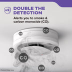 Kidde Smoke & Carbon Monoxide Detector, 10-Year Battery Powered, Voice Alerts, LED Warning Light Indicators