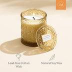 LA JOLIE MUSE Ginger & White Musk Scented Candles, Christmas Candles for Home Scented, Luxury Candles Gifts for Women, Holiday Ginger Candle, Natural Soy Wax Candle, 6 oz 40 Hours Burn
