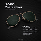 Classic Aviator Sunglasses for Men Women Driving Sun glasses Polarized Lens UV Blocking (3 Pack) 58mm