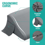 Vekkia King Bed Wedge Pillow for Headboard/Bed Mattress Gap Filler Wedge,Bed Gap Filler Close Gap (0-6"),Stop Pillow Falling Down-Gray(76"x10"x6")