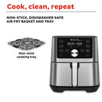 Instant Vortex Plus 4QT Air Fryer, Custom Program Options, 6-in-1 Functions Crisps, Broils, Roasts, Dehydrates, Bakes, Reheats, 100+ In-App Recipes, from the Makers of Instant Pot, Stainless Steel