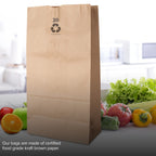 Stock Your Home 20 Lb Kraft Big Brown Paper Bags (100 Count) - Bulk Disposable Liquor Bottle Sacks, Extra Large Size Blank Bag, Good for Big Lunch, Grocery Food Shopping, and Arts & Crafts Projects