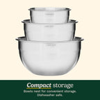Cuisinart Mixing Bowl Set, Stainless Steel, 3-Piece, CTG-00-SMB