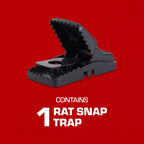 Tomcat Rat Snap Trap, for Home and Farm Use, Kills Rats, Removable Bait Cup, Easy-Set Features, 4-Pack