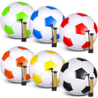 Glimin 6 Pcs Christian Charity Donation Supplies Deflated Soccer Ball Bulk with Pump Official Size Samaritan's Purse Operation Christmas Machine Stitched Ball(Size 4,Colorful)