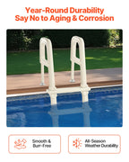 VEVOR Swimming Pool Ladder, 75°Inclined 5-Step Double Handrails Stair, Non-Slip Heavy Duty Steps, Load Capacity 300 lb, for 48-54 in Inground & Above-Ground Pools of Any Deck Surface Indoor & Outdoor