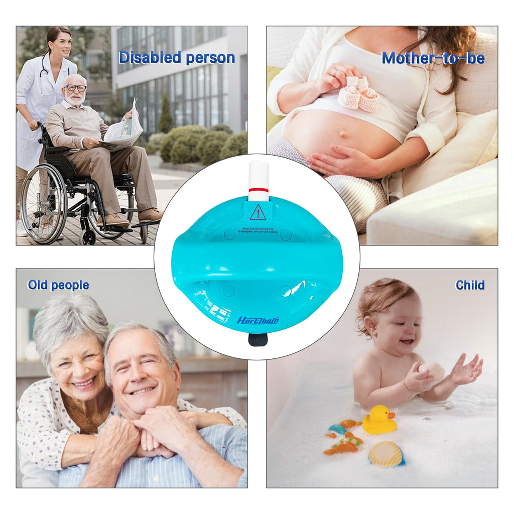 Shower Grab Bars, Safety Shower Grab Bars for Seniors, Drill-Free Shower Handle for Bathroom, Grab Bar for Elderly, Post-Surgery, Pregnant, Blue