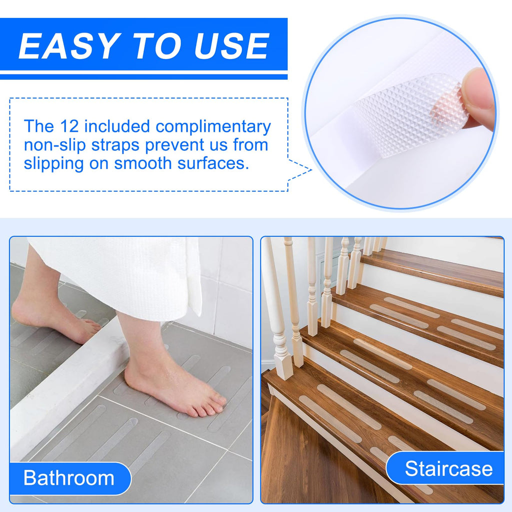 2 Pack 18 Inch Grab Bars for Bathtubs and Showers, Anti Slip Handicap Grab Bars for Shower, Safety Bath & Toilet Rail for Elderly Senior, Shower Handle Disability Assist Bathroom Handrail