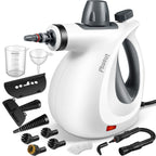 Phueut Pressurized Handheld Multi-Surface Natural Steam Cleaner with 12 pcs Accessories, Multi-Purpose Steamer for Home Use, Steamer for Cleaning Floor, Upholstery, Grout and Car