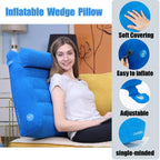 LOKFEHRE Inflatable Bed Wedge Pillow Set for Travel,Wedge Pillows for Neck and Leg Pain Relief & Post Surgery Heartburn, Anti Snoring,GERD for Sleeping Acid Reflux Back