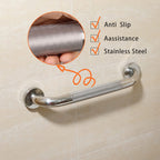 Rackickyer Shower Grab Bar, 2 Pack 32 Inch Bathroom Grab Bar, 1.25" Diameter 304 Stainless Steel Anti-Slip Grab Bars for Bathtubs and Showers, Handicap Shower Grab Bar for Seniors Elderly