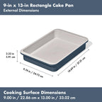 OXO Good Grips Non-Stick Pro Ceramic Coated Metal Bakeware 9” x 13” Cake Pan – Storm Blue