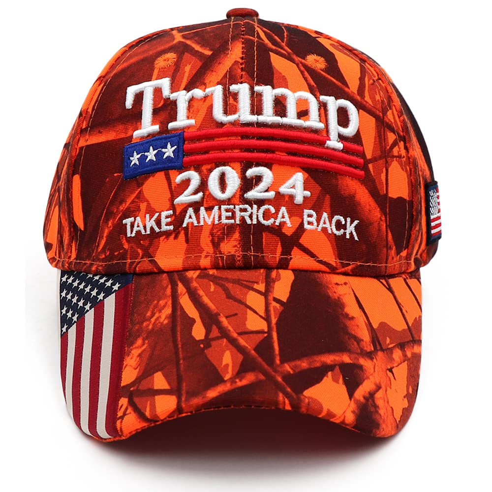 Trump 2024 Hat Donald Trump Hat 2024 MAGA Keep America Great Hat Camo USA Embroidered Adjustable Baseball Cap