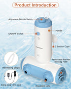 KokoSelene Bath Jets for Tub, Portable Bath Spa for Bathtub with Dual Hydro Jets, Bathtub Spa Machine Creates Soothing Bubbles for Daily Relax at Home Use (Blue)