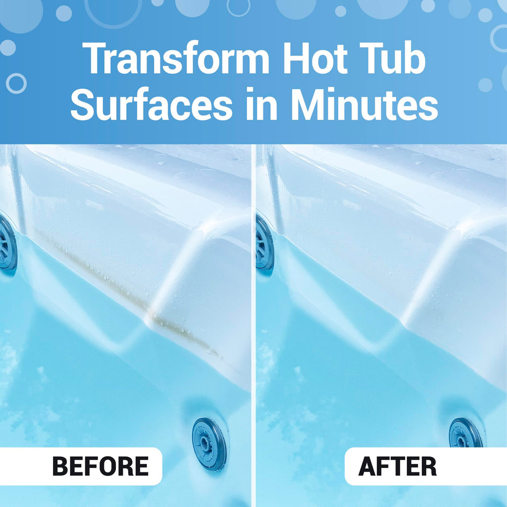 Bio Ouster Hot Tub Surface Cleaner - Hot Tub Cleaner for Inside Surface & Shell - For Standard and Inflatable Spas - Removes Dirt and Grime for a Sparkling Shine - Made in USA (16oz)