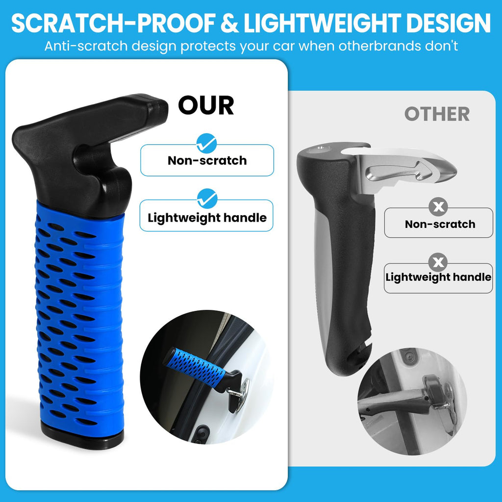 CAidRE Car Door Handle for Elderly, Car Handle Assist Support Handle, Portable Elderly Assistance Mobility Aids for Getting Out of Car, Auto Grab Cane for Seniors and Handicapped, Blue