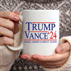 Rogue River Tactical Donald Trump Vance Novelty Coffee Mug Cup, 11 Oz, White Trump/Vance 2024 24