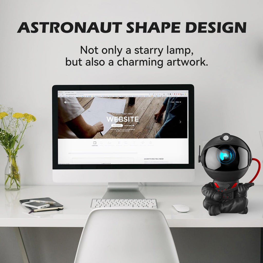 Astronaut Galaxy Projector, Star Projector Galaxy Light, Night Light for Kids, Nebula Ceiling LED Lamp, Room Decor, with Timer and Remote, Gifts for Christmas, Valentine's Day, Birthdays