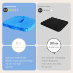 Seat Cushion, Gel Wheelchair Seat Cushion Chair Pad Cushion, Relieve Sciatica, Back, Coccyx, Pressure Sore and Ulcer Pain, Wheelchair Accessories with Waterproof Mesh Fabric