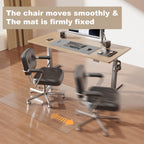 [Thickened to 2.0mm] 50"x 60"Computer Chair Mat for Hardwood, PVC Office Mat for Hardwood Floor, Anti-Slip Rolling Chair Floor Protector, Floor Cover for Rolling Desk Chair, Gaming Chair, Office Chair