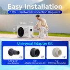 AQUASTRONG Inverter Swimming Pool Heat Pump,Pool Heater for Above Ground and Inground Pool Heating Smart WiFi Control and Cooling Pool Heater Pools Up to, 9000 Gallons