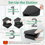 Anblak 2 Pack Rat Station Box with Keys, Rodent Station Keeps Rats Away, Keeps Children and Pets Safe, Key Unlocking, Reusable & Long-Lasting, Indoor & Outdoor