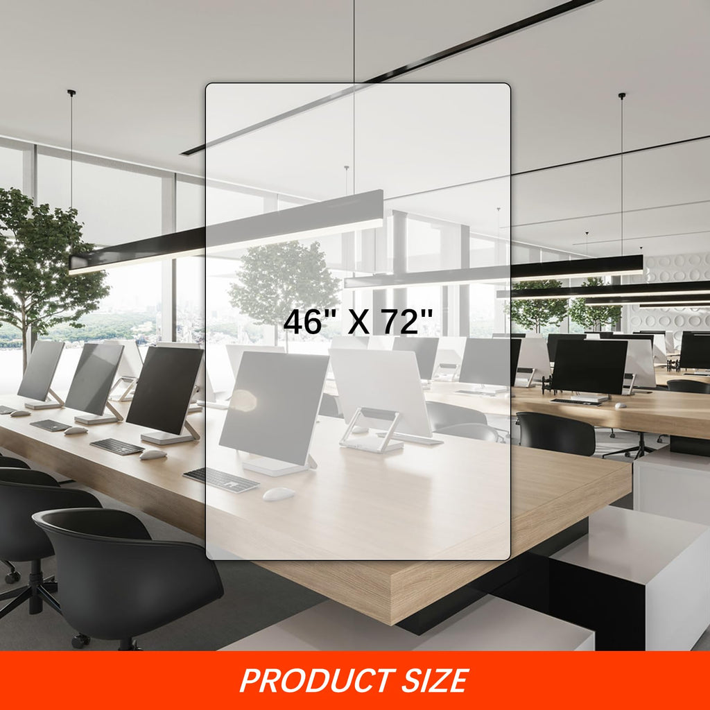 Vicwe Chair Mat for Hardwood Floor, 46” x 72” Large Office Chair Mats, Clear Floor Protector Mat, Easy Rolling Chair Mats for Office Home, Easy to Clean (Rectangle)