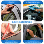 IG Window Visors Fit for 2004-2010 Toyota Sienna, Out-Channel Rain Guards Vent Wind Deflectors 4PC, Car Accessories for 04-10 Sienna