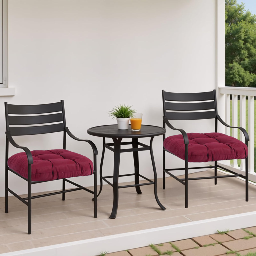 MTMR Outdoor Chair Cushions Set of 2, Water-Repellent 19”X19” Patio Chair Cushions with High Elasticity PP Cotton, No Fading Tufted Patio Furniture Cushions, Thick Seat Cushions for Outdoor Furniture