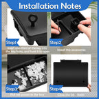 Qualirey Large Rat Bait Station with Key Rat Bait Station Traps Reusable Mouse Traps Smart Tamper Proof Cage House Heavy Duty Bait Boxes for Rodents Outdoor Rats Mice, Bait not Included(4 Pcs)