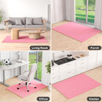 Hsurbtra Office Chair Mat for Hardwood Floor, 31.5" x 47" Ultra Thick Non-Slip Computer Chair Mat, Heavy Duty Floor Protector, Large Desk Rug for Office Home, Pink