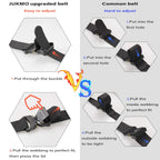 Tactical Belt, Military Hiking Rigger 1.5" Nylon Web Work Belt with Heavy Duty Quick Release Buckle (Black, Medium)