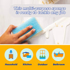 Scrub Daddy Sponge Daddy - Scratch-Free Multipurpose Dish Sponge - BPA Free & Made with Polymer Foam - Stain & Odor Resistant Kitchen Sponge (4 Count)