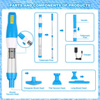 4 in 1 Cordless Rechargeable Small Pool Vacuum spa hot tub 90 Mins Running Time, 12 Gallons/Min Powerful Suction