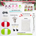 ALODNY Crochet Kit for Beginners,Christmas Crochet Kit for Beginners Adults,Knitting Kits Hooks Yarn Set with Step-by-Step Video Tutorials