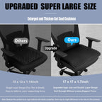 Gel Seat Cushion for Long Sitting Pressure Relief (Extra Large & Thick) - Non-Slip Gel Chair Cushion for Back,Sciatica,Tailbone Pain Relief - Seat Cushion for Office Desk Chair,Car Seat,Wheelchair