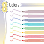 Aesthetic Highlighters No Bleed, 8 Pack, Candy Colors