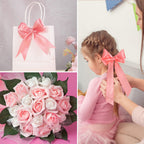 Pink Ribbon 120 Yards 1-1/2 inch Pink Satin Ribbon Stocking Stuffers for Gift Wrapping Flower Bouquet Bow Making Wedding Party Birthday Christmas Decorations