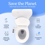 CLEAR REAR Bidet Attachment for Toilet Seat -Non-Electric with Self Cleaning Nozzles, Leak Proof Connectors, Adjustable Water Spray, Rear & Feminine Wash - Toilet Bidet Upgrades (Cold & Warm Water)