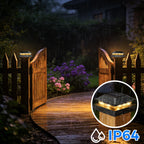 Peasur 4x4 Solar Post Cap Light 10 Pack, 2 Modes 16 LED Fence Deck Post Lights Waterproof, Black Post Lights Solar Powered Outdoor, Fit 4x4, 3.5x3.5 Wood/Vinyl Posts for Porch Fence