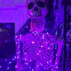 WATERGLIDE Extra Long 328 FT Halloween Lights, 1000 LED Outdoor Fairy String Lights, Green PVC Copper Wire Christmas Lights, Plug in 8 Modes & Waterproof for Tree Party Home Yard Decor, Purple