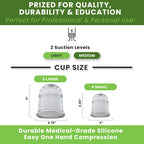 LURE Essentials Zen Cupping Therapy Set Cupping Kit for Massage Therapy - Silicone Cups - Massage Cups Cupping for Cellulite – Lymphatic Drainage Massage - Fascia (6 Cups Clear)