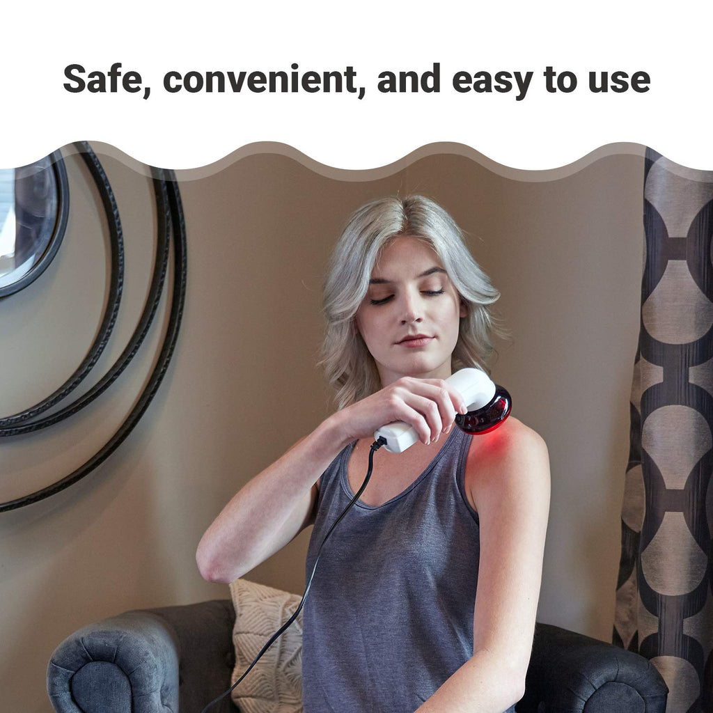 M PAIN MANAGEMENT TECHNOLOGIES Red Light Therapy Infrared Heating Wand by Theralamp – Handheld Heat Lamp Includes Replacement Bulb – Provides Muscle Pain Relief and Increased Blood Circulation